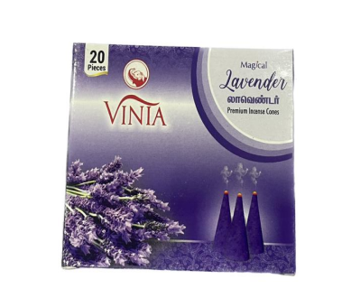 Vinia Premium Incense Cones Lavendar