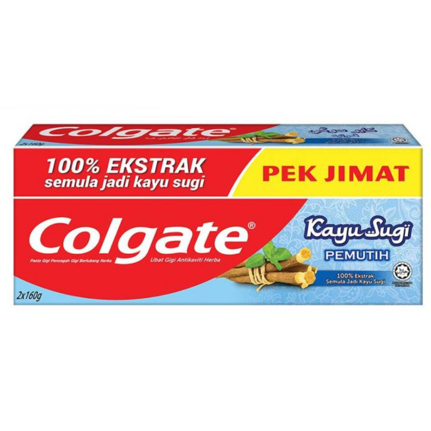 Colgate Kayu Sugi Whitening 2X160G