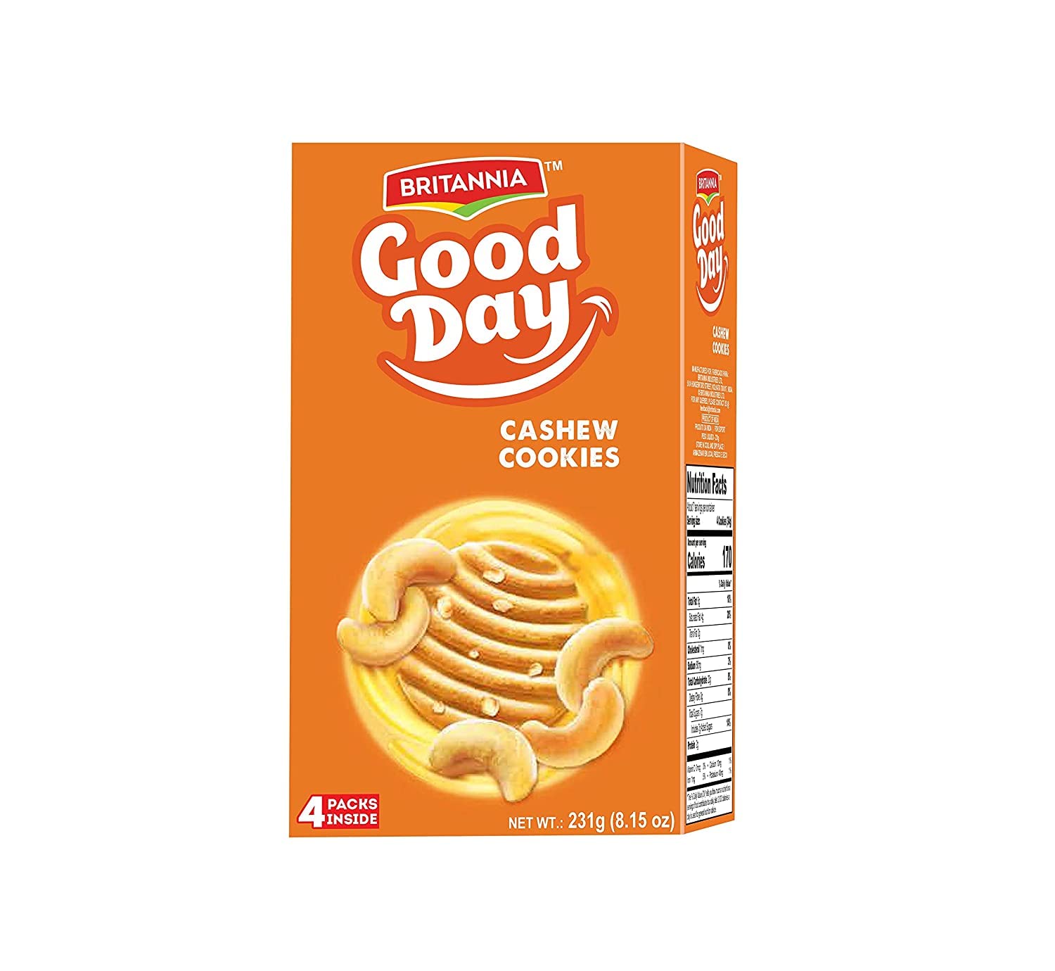 Britannia Good Day Cashew Cookies 231G