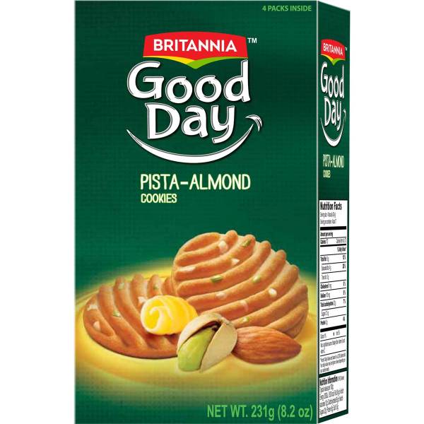 Britannia Good Day Pistachio-almond Cookies 231G