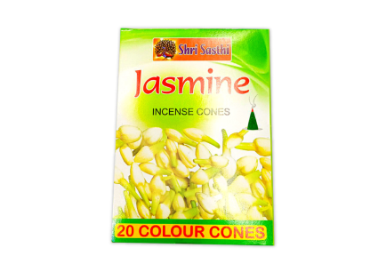 Shri Sasthi Incense Cones (Jasmine) 20Cones