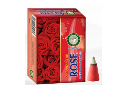 Sangganathi Premium Incense Cones (Rose) 20Cones