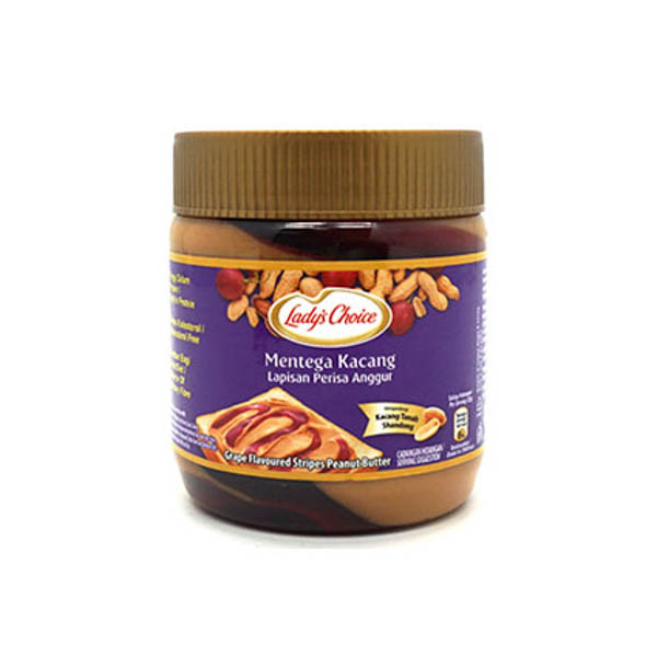 Lady’s Choice Grape Flavoured Stripes Peanut Butter 350G