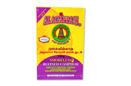 Alagappa’s Cap Gopuram Smokeless Refined Camphor 150G